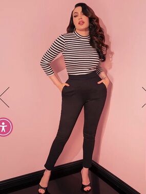 Vixen by Micheline Pitt Black High-Waist Skinny Pants